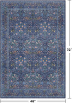 Vintage Dark Blue 4x6 Area Rugs - Image 2