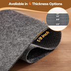 Veken Non Slip Cushioned Rug Pad Gripper 7x10 Ft, Felt and Silicone Backing - Image 4