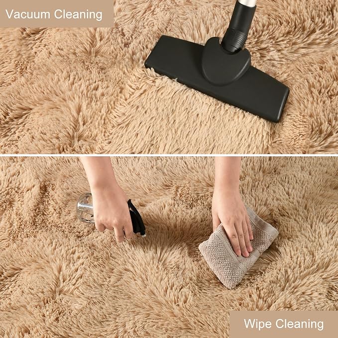 YJ.GWL Fluffy Runner Rugs for Bedroom Living Room Soft Shag Rug 2x6 Feet - Image 5