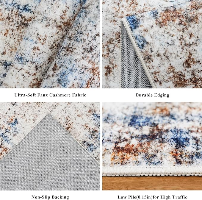 4x4 Square Entryway Rug Washable – Non-Slip Small Area Rug - Image 5