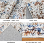 4x4 Square Entryway Rug Washable – Non-Slip Small Area Rug - Image 5