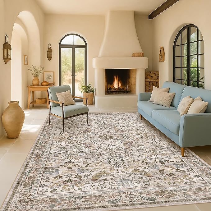 Floral 9x12 Large Area Rug for Living Room - Image 6