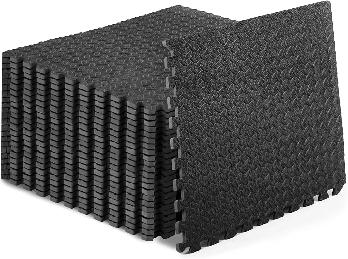 ProsourceFit Exercise Puzzle Mat 1/2-inch, EVA Interlocking Foam Floor Tiles by ProsourceFit