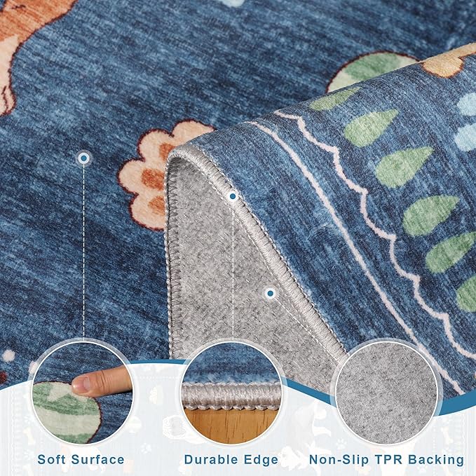 DUKINO 3x5 Area Rug, Lightweight Washable Entryway Rug - Image 5