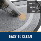 OLANLY Half Circle Door Mat Indoor Outdoor Entrance Welcome, Waterproof - Image 5