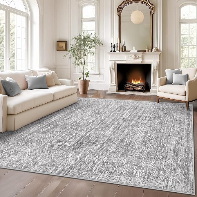 Washable Rug 6x9 Area Rugs: Modern Geometric Rugs - Image 6