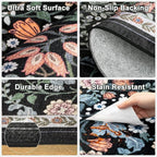 Area Rug Living Room Rugs: Floral 5x7 Washable Rug Vintage Soft Boho Non-Slip - Image 7