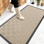 OLANLY Front Door Mat Outside Entrance 47x23, Heavy Duty Sturdy Natural Rubber by OLANLY