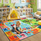 Maxsoft Kids Rug for Playroom, Educational 6x9 Play Mat for Classroom, Washable - Image 7