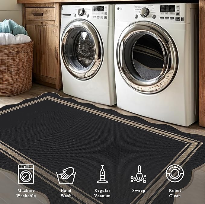 Scalloped Easy Jute 3x5 Outdoor Rug Washable Non Slip Rug - Image 7