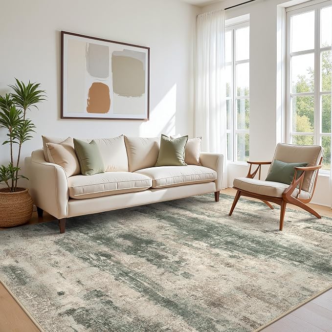 BEIMO Area Rugs 9x12 for Living Room Bedroom, Modern Abstract Machine Washable by BEIMO
