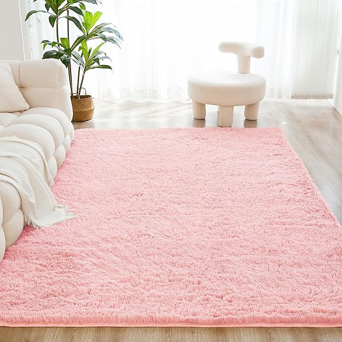 Litanika 5x8 Shag Area Rug for Living Room Bedroom, Non-Shedding Modern Indoor by Litanika