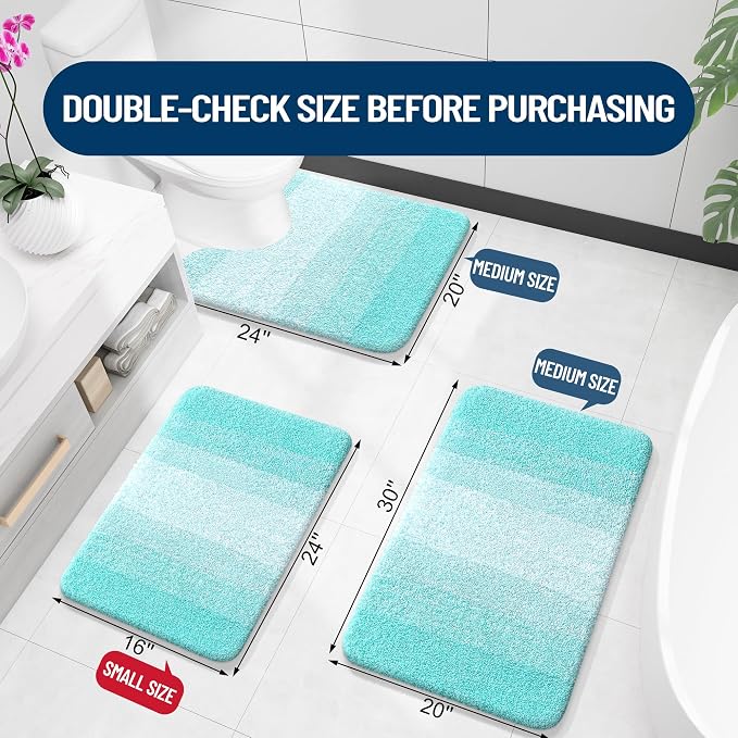 OLANLY Bathroom Runner Rugs Mat 70x24, Extra Soft Absorbent Microfiber Bath Rugs - Image 2