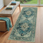 RELEANY Area Rugs Runner 3'x7' Washable Non-Slip, Floral Vintage Distress - Image 3