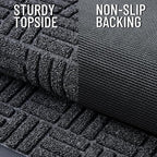 OLANLY Front Door Mat Outside Entrance 71x47, Heavy Duty Sturdy Natural Rubber - Image 3