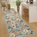 DUKINO 2.6x8 Runner Rug for Hallway, Washable Kitchen Rug by DUKINO