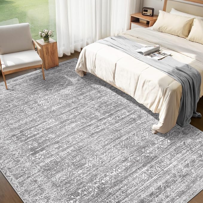Washable Rug 6x9 Area Rugs: Modern Geometric Rugs - Image 5