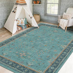 Boho 8x10 Large Teal Green Rugs - Image 8