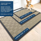 OLANLY Front Door Mat Outside Entrance 47x32, Heavy Duty Sturdy Natural Rubber - Image 2