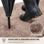 PURRUGS Dirt Trapping Door Mat 24" x 35.5", Non-Slip Machine Washable Entryway - Image 2