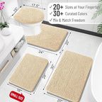 OLANLY Small Bathroom Rugs 24x16, Extra Soft Absorbent Chenille Bath Rugs - Image 2