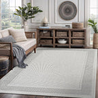 CAMILSON Easy Jute Rug 8x10, Indoor Outdoor Off-White Color Fiber Area Rugs - Image 6