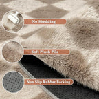 PureCozy Brown 9x12 Area Rug for Living Room Washable Non Slip Neutral Soft - Image 6