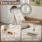 befbee 9x12 Area Rug, Ultra-Thin Washable Rugs - Image 5