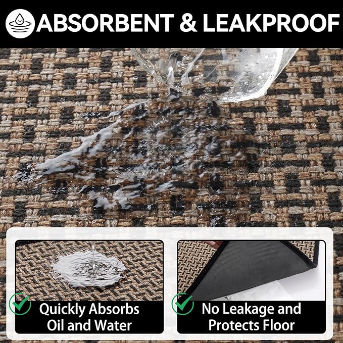Indoor Door Mat Dirt 36x60 Resistant and Absorbent, Non-Slip Rubber Backing - Image 7