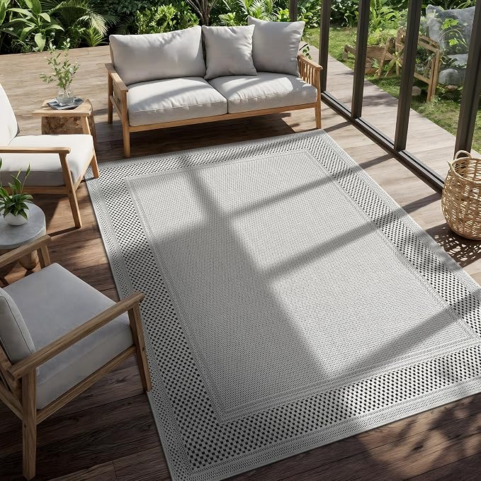 CAMILSON Easy Jute Rug 8x10, Indoor Outdoor Off-White Color Fiber Area Rugs - Image 9
