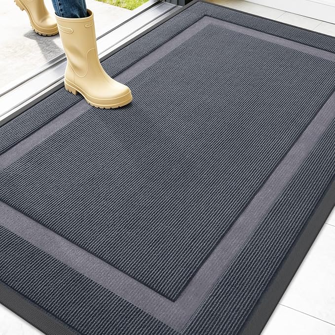OLANLY Front Door Mat Indoor Outdoor Entrance, Waterproof All-Season, by OLANLY