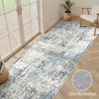 Runner Rug Non Slip Rugs: 2x6 Hallway Kitchen Washable Abstract Soft Modern - Image 3