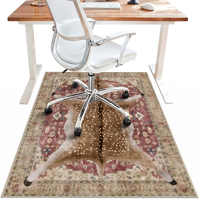 48"x72" Office Chair Mat for Hardwood Tile Floor, Under Desk Carpet Protector by BESBLEE