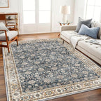CHAMPLANT Washable Area Rug 9'x12' Retro Boho Design Non-Shedding Easy Care - Image 2