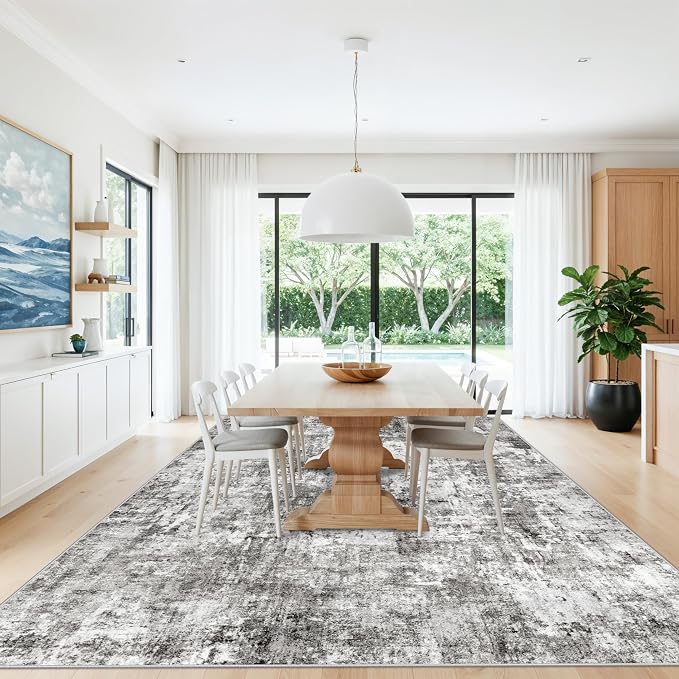 12x12ft Square Living Room Rug – Non-Slip Washable Extra Large Floor Carpet - Image 3