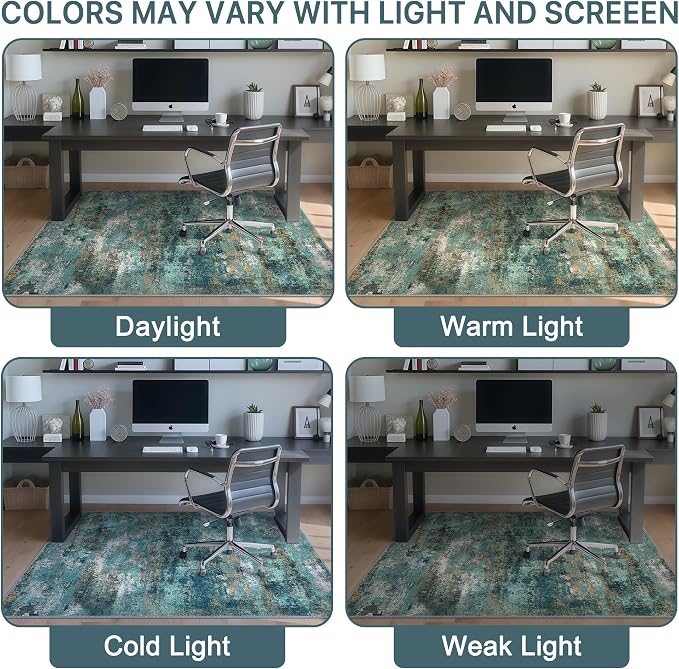 48"x72" Office Chair Mat for Hardwood Tile Floor, Under Desk Carpet Protector - Image 6