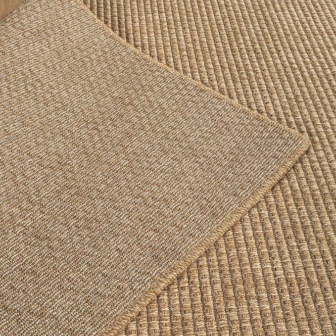CAMILSON Easy Jute Rug 10x14, Large Indoor Outdoor Natural Color Farmhouse Area - Image 7
