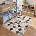 jinchan Macy 5x7 Area Rug for Kids Room Black and White Modern Colorful Nursery - Image 3