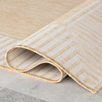 Nuloom Asha Tan/Ivory, Striped Border, Soft and Cozy, High Traffic, Easy Clean - Image 7