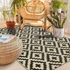 SAND MINE Reversible Mats, Plastic Straw Rug, Modern Area Rug, Large Floor Mat - Image 5