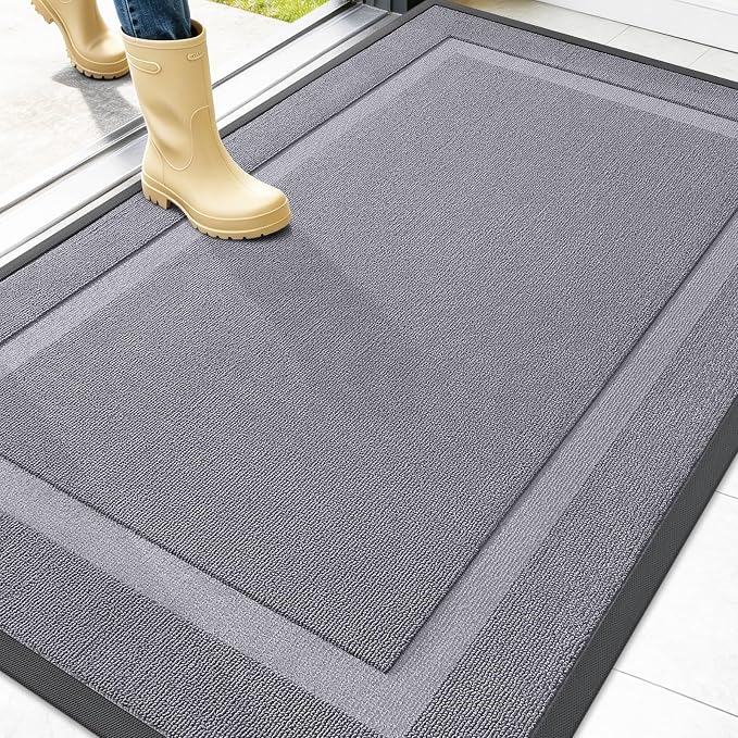 OLANLY Front Door Mat Indoor Outdoor Entrance, Waterproof All-Season, by OLANLY
