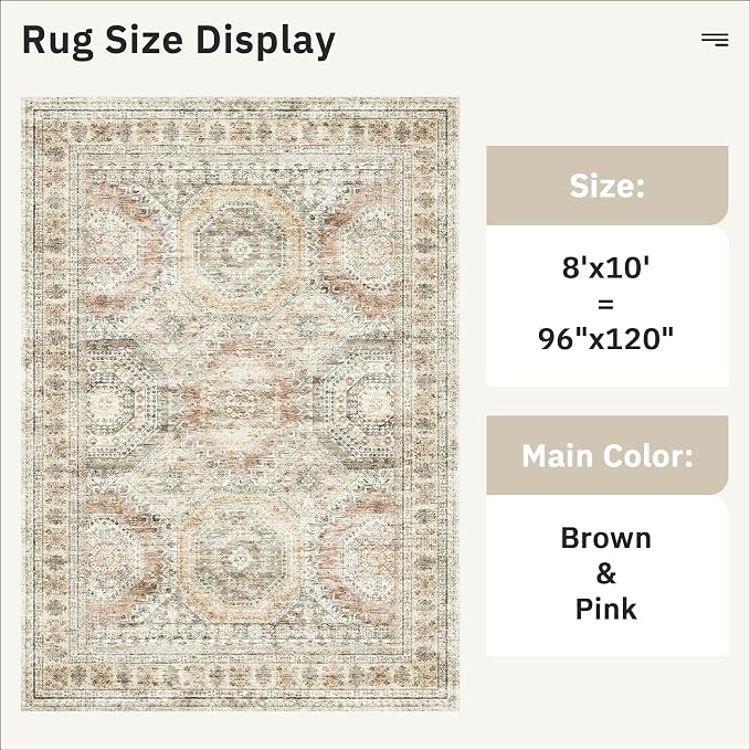 Soalmost Washable Area Rug 8x10, Large Soft Rugs - Image 3
