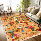 RELEANY Floral 4x6 Area Rugs Washable Print Boho Cute Carpet Non Slip Flower - Image 5
