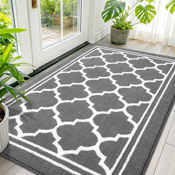 Buganda Large Indoor Door Mat, Dirt-Resistant and Absorbent Doormat, Low by Buganda