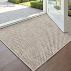 DEXI Ultra Thin Door Mat Indoor Entrance 17x30, Non Slip Rubber Backed Entryway by DEXI