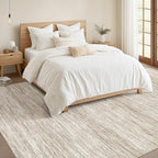 Nakagishi 9x12 Area Rugs Living Room: Washable Large Vintage Rug Neutral - Image 5