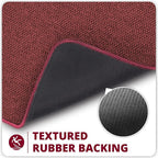 Bosap Toilet Rugs U Shaped Bathroom Rug, Machine Washable Non Slip Quick Dry - Image 4