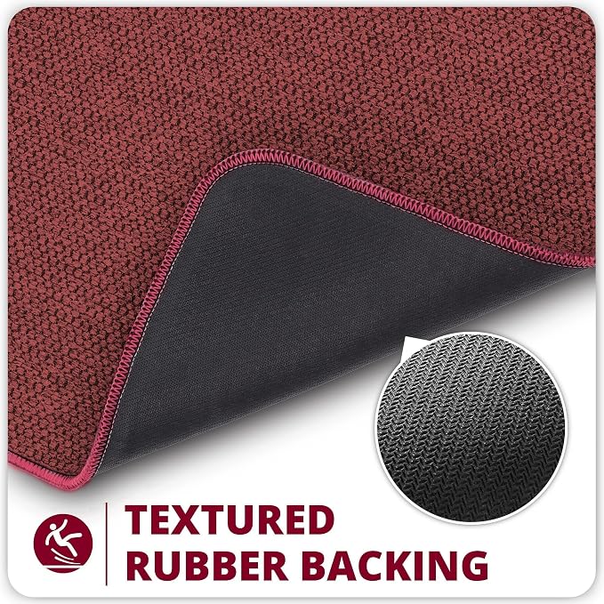 Bosap Toilet Rugs U Shaped Bathroom Rug, Machine Washable Non Slip Quick Dry - Image 4