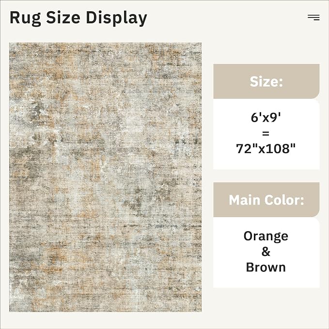 Soalmost 6x9 Abstract Area Rugs - Image 5