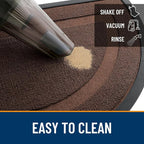 OLANLY Half Circle Door Mat Indoor Outdoor Entrance Welcome, Waterproof - Image 5